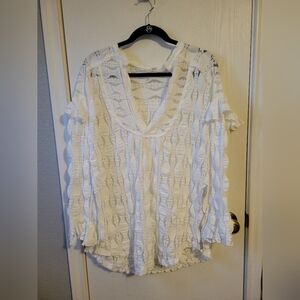 FreePeople White Lace Women's Tunic REN FAIRE VIBES Xsmall
